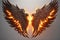 A pair of Fiery Angel Wings for mockup