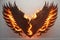 A pair of Fiery Angel Wings for mockup