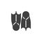 Pair of flippers vector icon