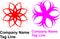 Pair of flower logo design and vector,