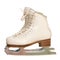 Pair of girl figure skates over white