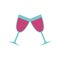 pair glass cup wine love celebration icon