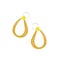 A pair of gold drop earrings.