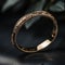 A pair of gold rings, jewelry, romantic celebration design on elegant background