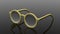 Pair of gold round-lens eyeglasses
