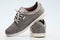 Pair of gray casual shoes