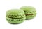 Pair of green macaroons