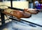 A pair of guinea pigs being cooked over a coal fire on the roadside near Banos in Ecuador.