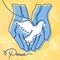 Pair of hands holding a peace bird Peace and diplomacy flat concept Vector