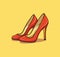 Pair of high heel shoes. fashion. fashionable shoe vector