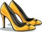 Pair of high heel shoes. fashion. fashionable shoe vector