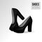 Pair of high heel shoes. Fashion. Fashionable shoe vector. Quality realistic vector, 3d illustration