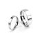 Pair of His and Hers Plain Silver Wedding Rings
