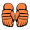 A pair of hockey gloves icon, icon cartoon