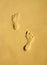 A pair of human footprints