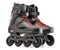 Pair of inline skates on white background