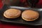 Pair of Japanese Dorayaki close up