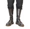 Pair of knee-high 20 eyelet black lace-up boots