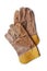 Pair of leather gardening gloves