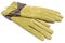 Pair of leather suede gloves for woman. White background