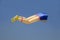 Pair of legs shaped kite flying