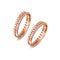 A pair of luxury rose gold rings with diamonds