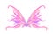 Pair of magical fairy wings. Hand-drawn vector illustration isolated. Trendy magic print, alchemy, mystery, divine goddess.