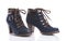 Pair of navy blue ankle boots