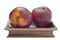 Pair of Nectarines on a Golden Dish