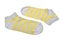 Pair Neon Yellow And White Striped Ladies Socks