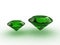 Pair of nice round emerald gems