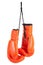 Pair of orange boxing gloves