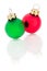Pair of Ornaments on White - Vertical