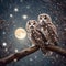 Pair Of Owls In Moonlight