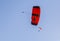 pair of parachutists landing in the international championship parachutism