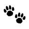 Pair of paw prints icon, sign. Vector illustration