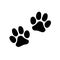 Pair of paw prints icon, sign. Vector illustration