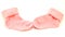 Pair of pink sock on a white background