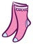 A pair of pink socks vector or color illustration