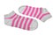 Pair Pink And White Striped Ladies Socks