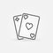 Pair of playing cards icon