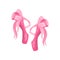 Pair of pointe shoes with ribbons. Vector illustration on white background.