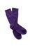 Pair of purple socks isolate on white background.