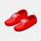 Pair of red shoes isometric icon
