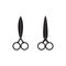 Pair of scissors. Scissors flat web icons. Vector illustration isolated on white background