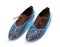 Pair of shoes in medical blue covers