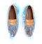 Pair of shoes in medical blue covers