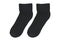 Pair of short black socks isolated