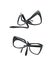 Pair of sight glasses isolated