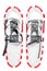 Pair of snowshoes for winter walks on the white background